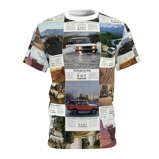 Range Rover Microfiber-Knit T-Shirt with all the classic 80s and 90s print advertisements