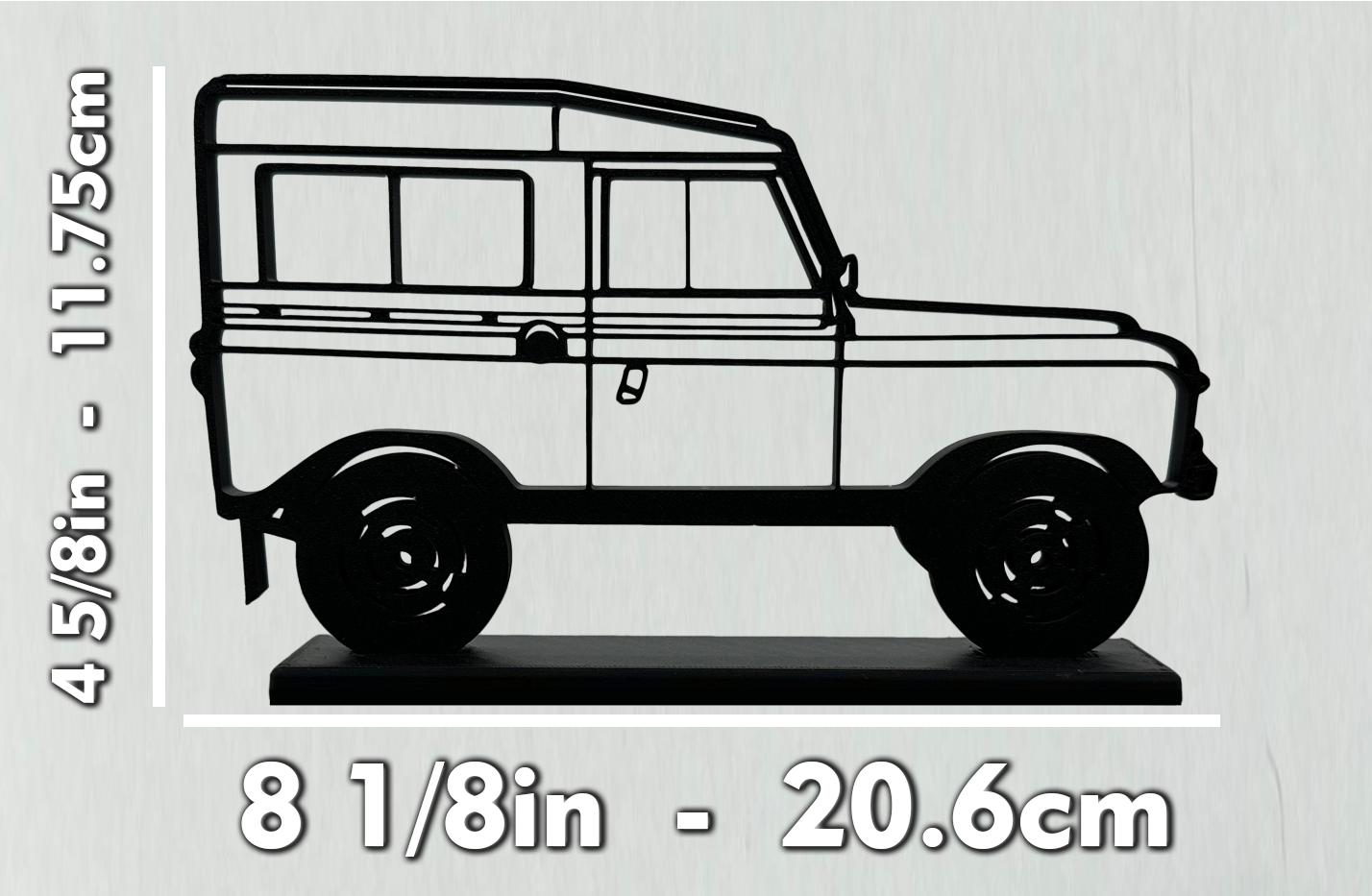 Land Rover for your Desk, wireframe silhouette model