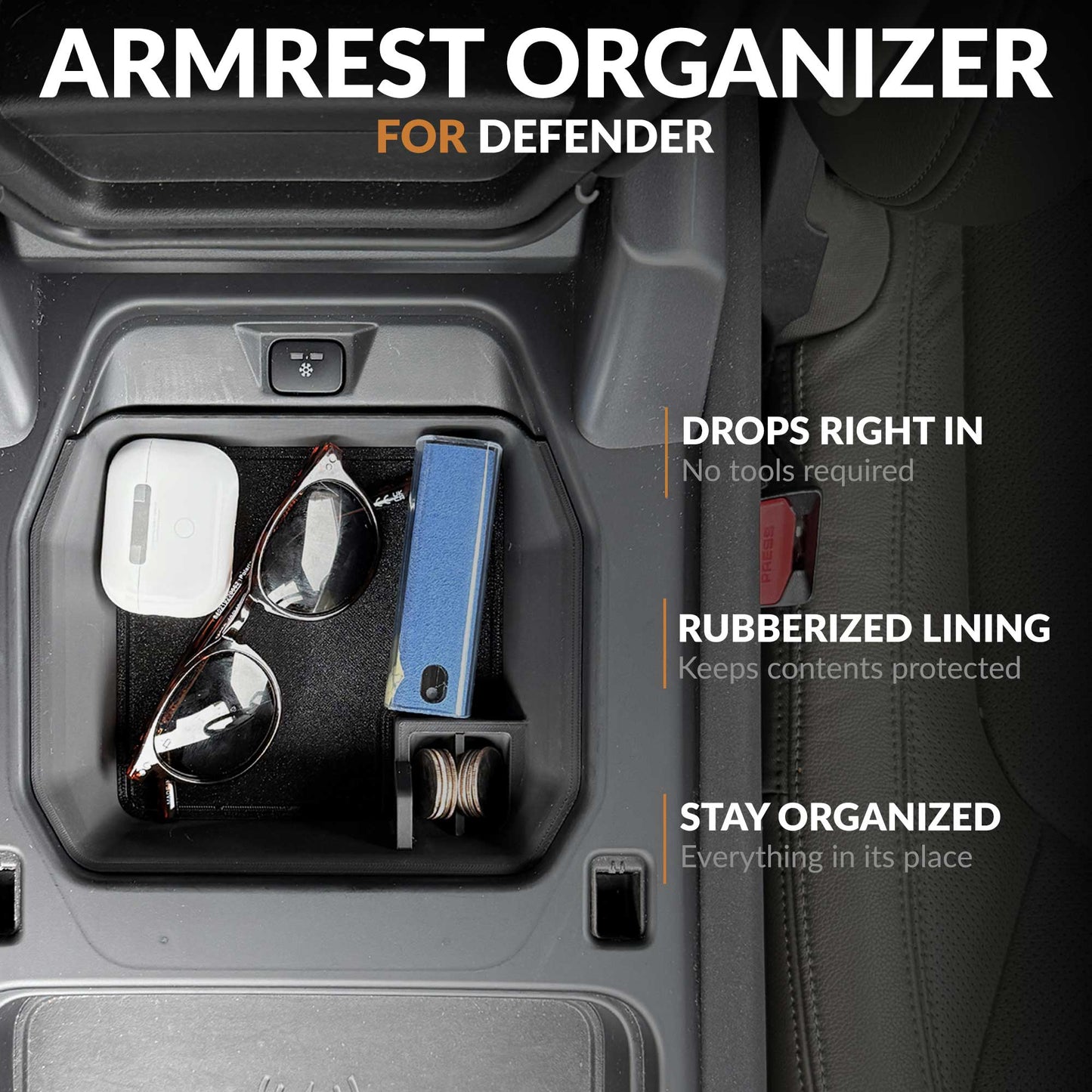 Defender Armrest Organizer