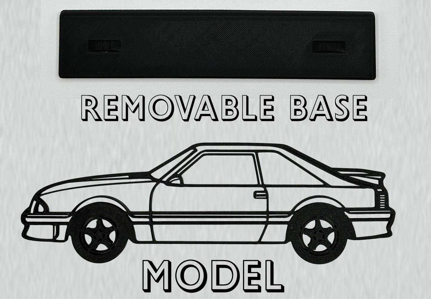 Mustang GT Fox Body Model, Silhouette Wireframe