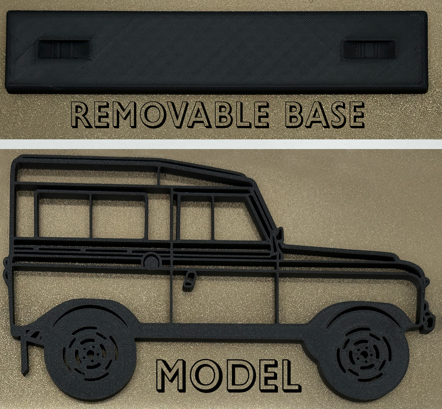 Land Rover for your Desk, wireframe silhouette model