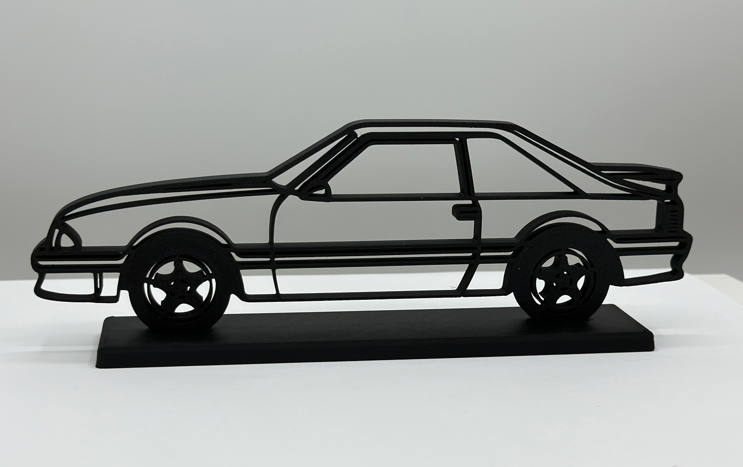 Mustang GT Fox Body Model, Silhouette Wireframe