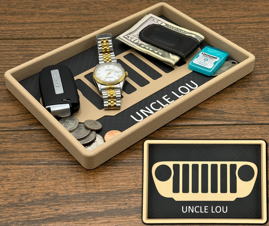 9" x 6" Jeep Valet Tray, Jeep Catch All Tray, EDC organizer, EDC Dump, Jeep Desk Tray, Gift for Him, Groomsmen Gift, Personalized Gift Tray