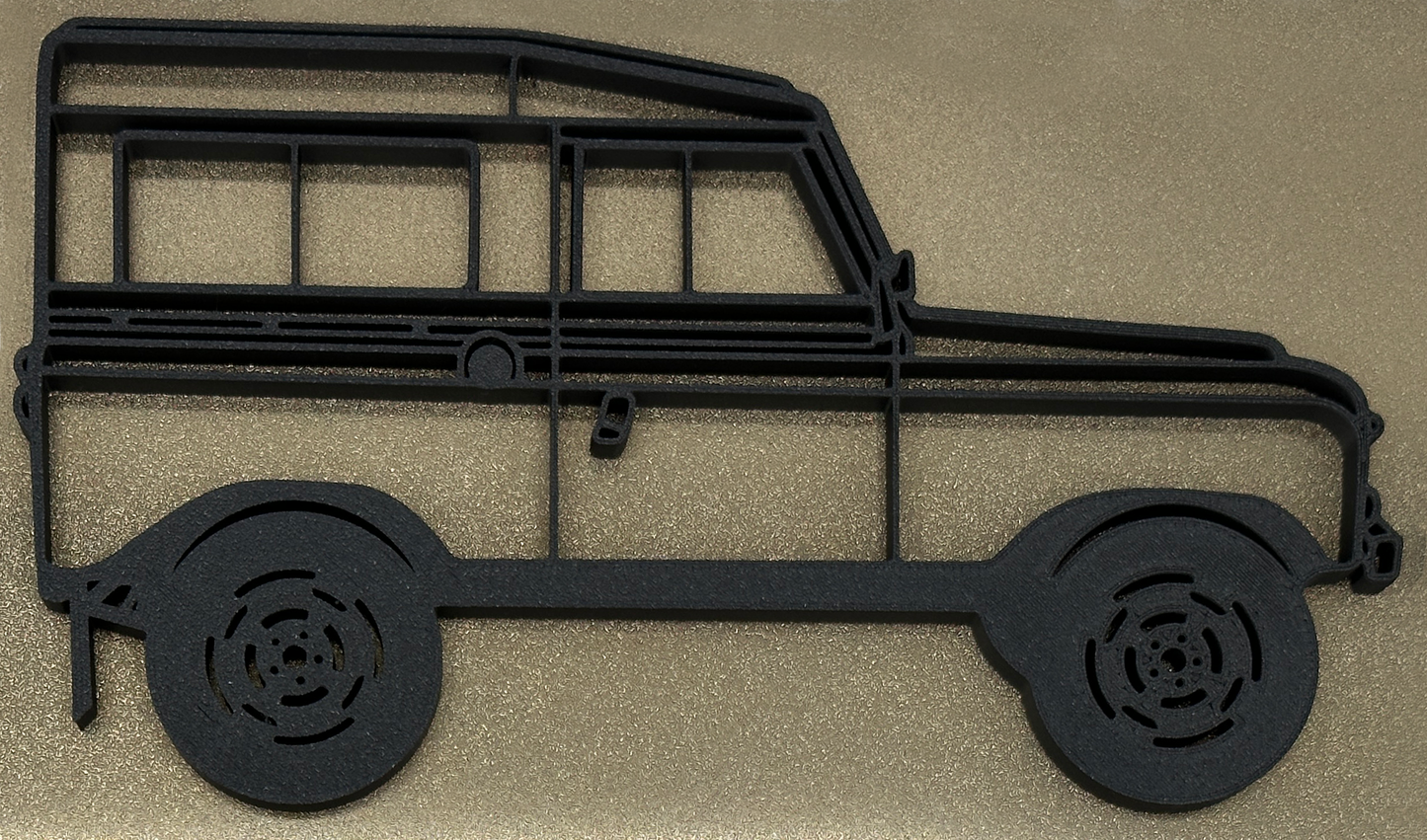 Land Rover for your Desk, wireframe silhouette model