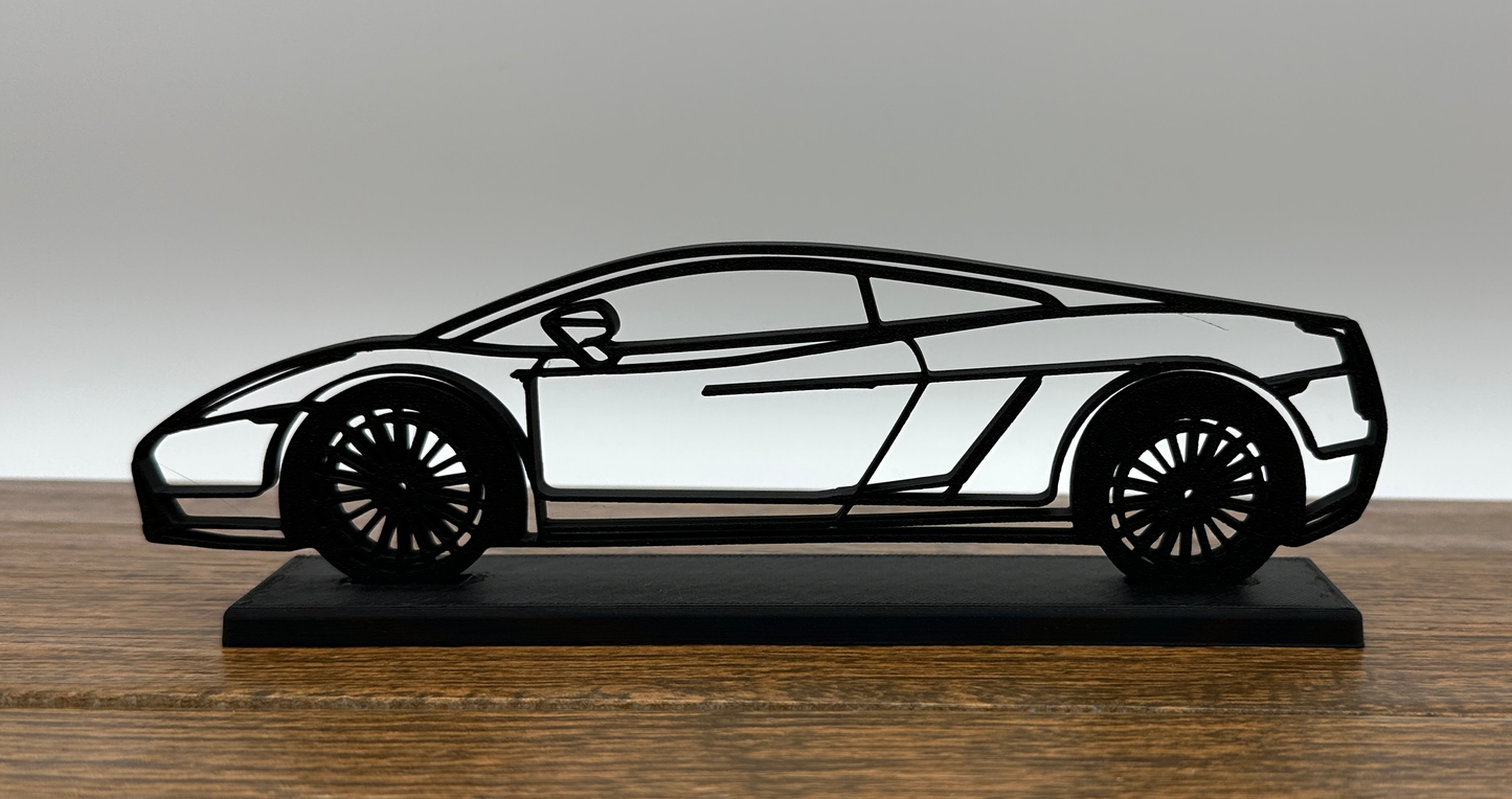 Lamborghini Aventador Wireframe Silhouette Model