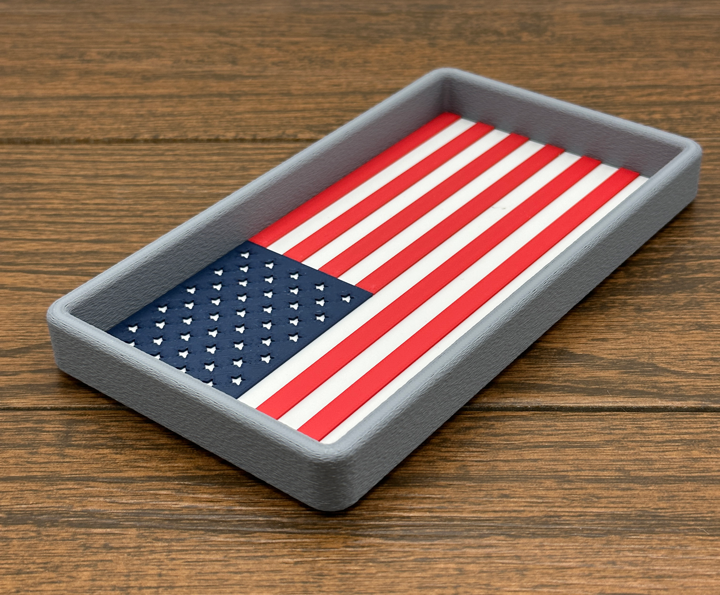 USA Flag Valet Tray, Catch All Tray, American EDC organizer, USA Desk Tray, Gift for Him, Groomsmen Gift, Old Glory Gift, Patriotic Gift