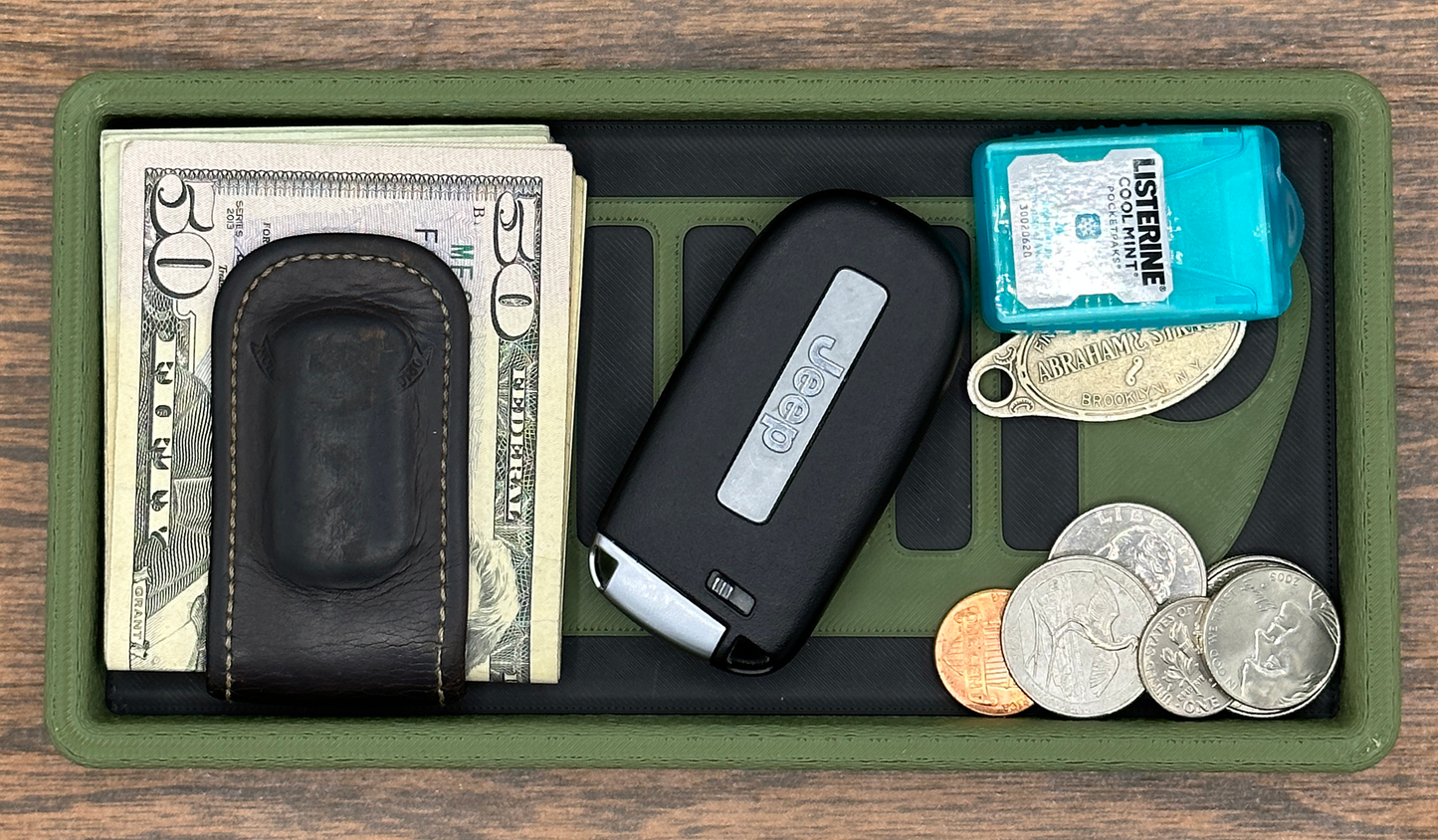 7.75" x 4" Jeep Valet Tray, Jeep Catch All Tray, EDC organizer, EDC Dump, Jeep Desk Tray, Gift for Him, Groomsmen Gift, Personalized Gift